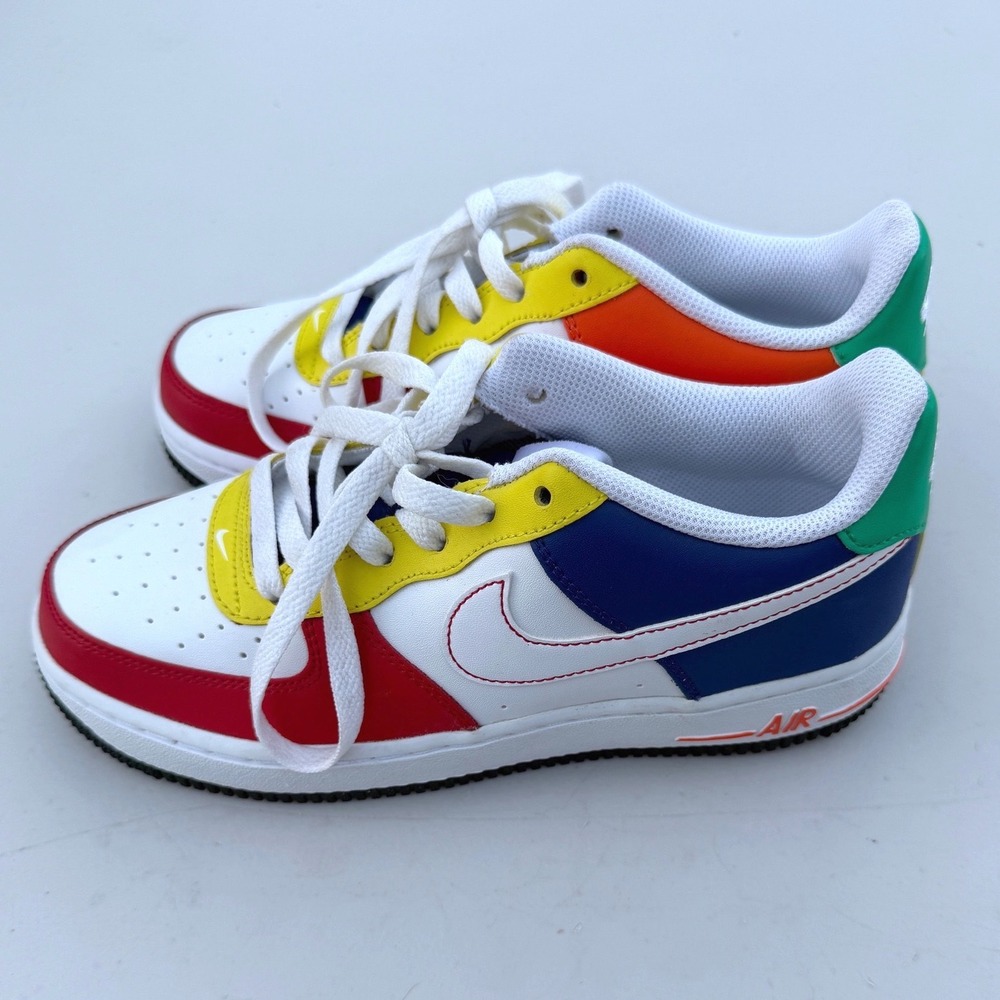 Nike Air Force 1 Low Kids 5Y Rubiks Cube Color Block Sneakers FN6980-657 New